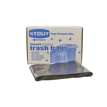 STOUT BY ENVISION 55 gal Trash Bags, Black, 65 PK P3752K20